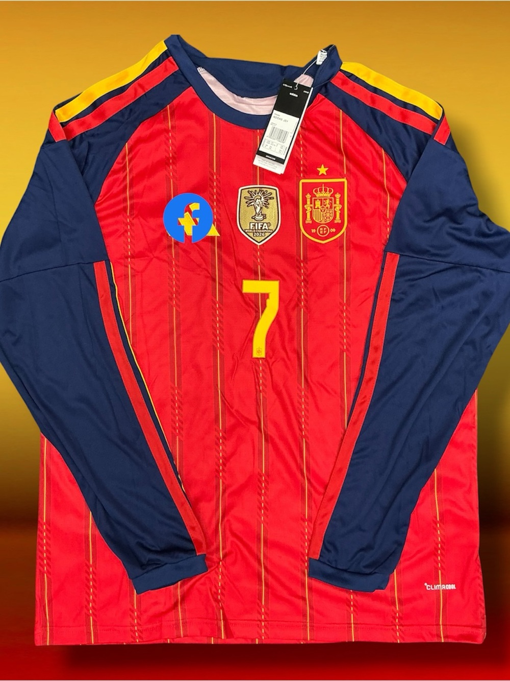 Spain fan edition long sleeve jersey Ferran slim fit size XXL